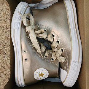 Metallic Gold Converse Hi Tops